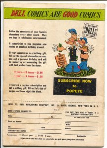 Popeye #9 1949-Dell-Bud Sagendorf art-swordfish cover-VG-