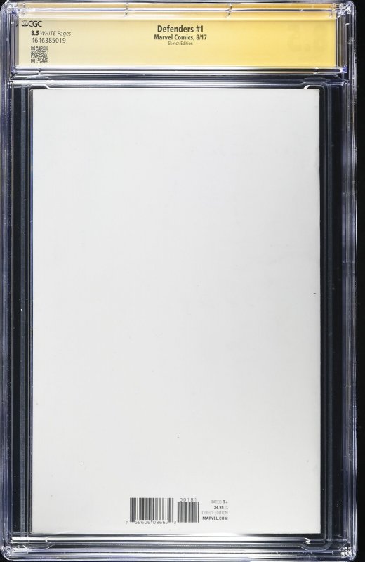 Defenders (2017) # 1 (CGC 8.5 SS) Signed & Sketch Scott Lobdell * Marvel Comics