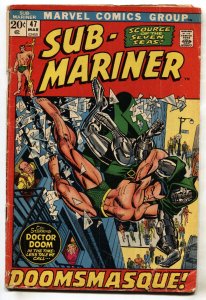 Sub-mariner #47--DOCTOR DOOM--Marvel--comic book--1972