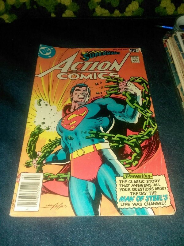 ACTION COMICS #85 DC 1978 key neal adams superman breaks kryptonite chains gd/vg