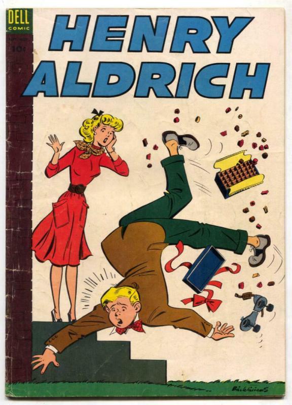 Henry Aldrich #18 1954-rollerskate cover VG