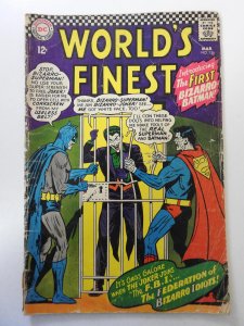 World's Finest Comics #156 (1966) GD Cond! 1 1/2 in spine split, moistur...