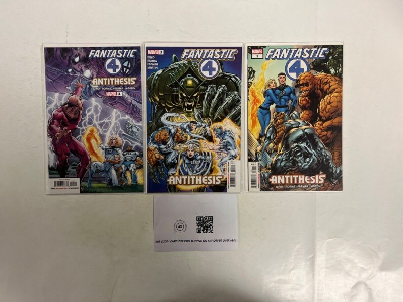 3 Fantastic Four Marvel Comic Books # 1 3 4 Avengers Hulk Iron Man Thor 29 JS63