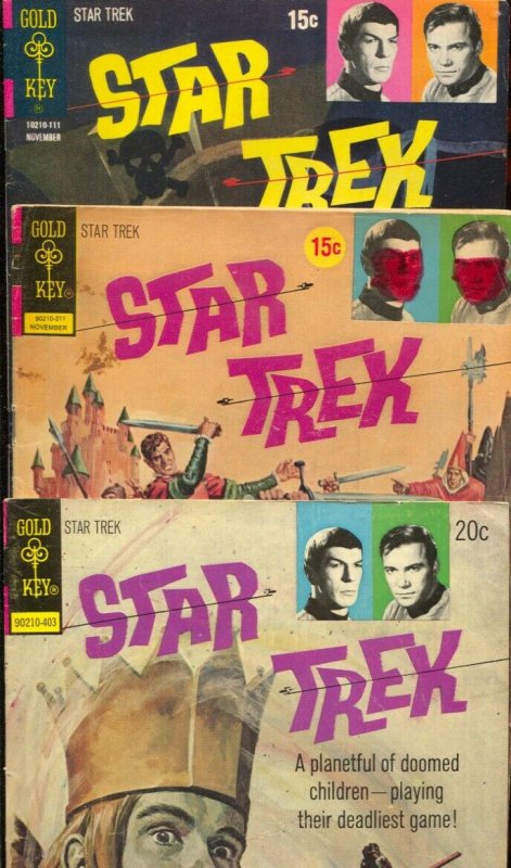 Star Trek Comics Lot of 18 #3 1968-Gold Key-18 issues 