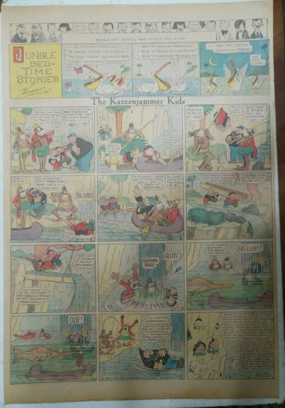 The Katzenjammer Kids by Knerr from 2/14/1926 Very Large Full Size Page !