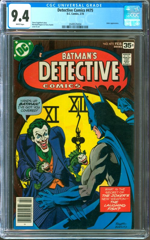 Detective Comics #475 CGC Graded 9.4 Joker appearance