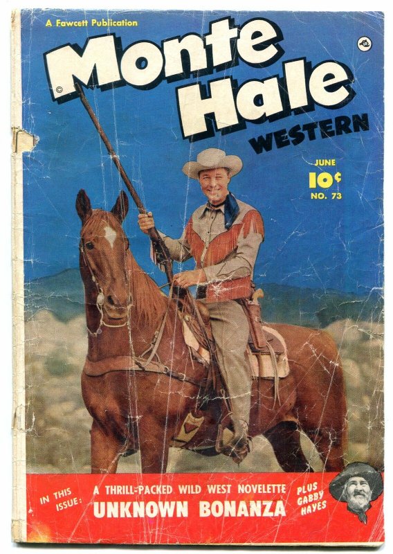 Monte Hale Western #73 1952-FAWCETT  B-WESTERN PHOTO cover FR/G