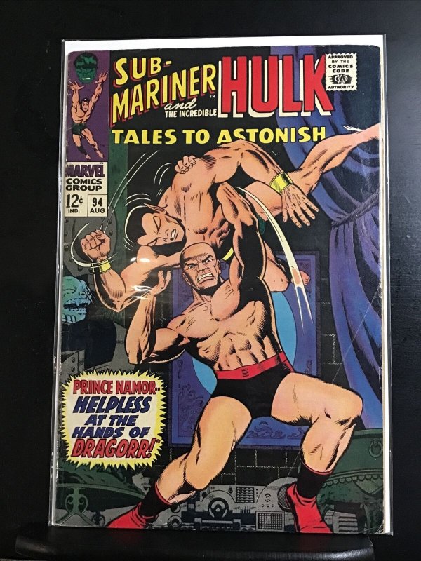 Tales To Astonish #94 Incredible Hulk! Sub-Mariner! Marvel 1967