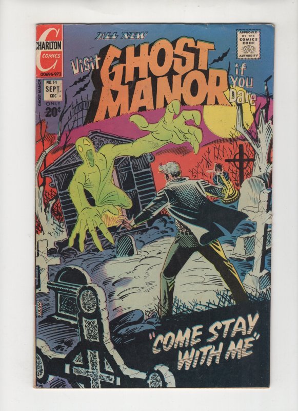 Ghost Manor #14  (1973 )Steve Ditko Classic Charlton Horror !!!