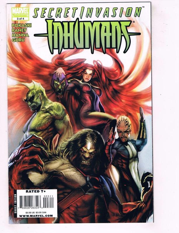 Lot Of 2 Secret Invasion Inhumans Marvel Comic Books # 1 & 3 Of 4 1st Print J73