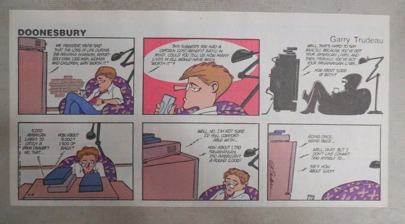 (51) Doonesbury Sundays by GB Trudeau from 1-12,1990 Size: 7.5 x 13 inches