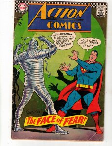 Action Comics #349 (1967) VG 1st Dr.Kryptonite! Mummy cover! Superman, Supergirl