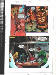JLA: Incarnations #1 p.23 Color Guide Art - Dr. Fate and JLA by John Kalisz