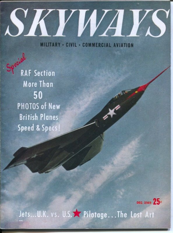 Skyways 12/1949-Henry-fighting planes of the RAF-over 50 pictures-aviation ad...