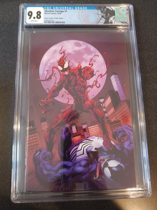 ​ABSOLUTE CARNAGE #1 CGC 9.8 SONNY'S COMICS VIRGIN EXCLUSIVE