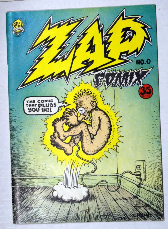 Zap Comix No. 0 First Printing 8.0 Very Fine Pages Tan to Cream Robert Crumb