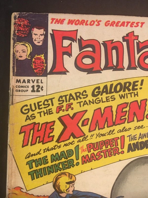 THE FANTASTIC FOUR #28 X-Men X-Over, Fair Condition