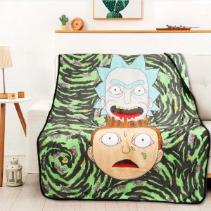 RICK & MORTY - MELT TOGETHER  Blanket 46W x 60L