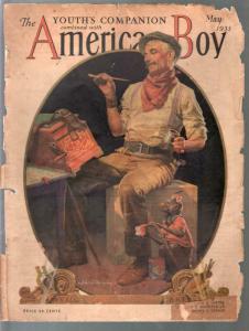 American Boy 5/1933-Organ grinder & monkey cover-pulp fiction-RCMP-P