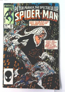 Spectacular Spider-Man (1976 series)  #90, VF+ (Actual scan)