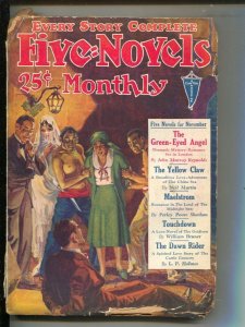 Five-Novels Monthly 9/1930-Oriental menace bondage cover-Mystery-adventure-ho...