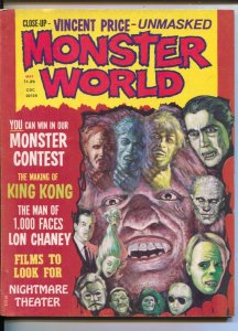Monster World #6 1975-Mayfair-Young Frankenstein-King Kong-Vincent Price-Norm...