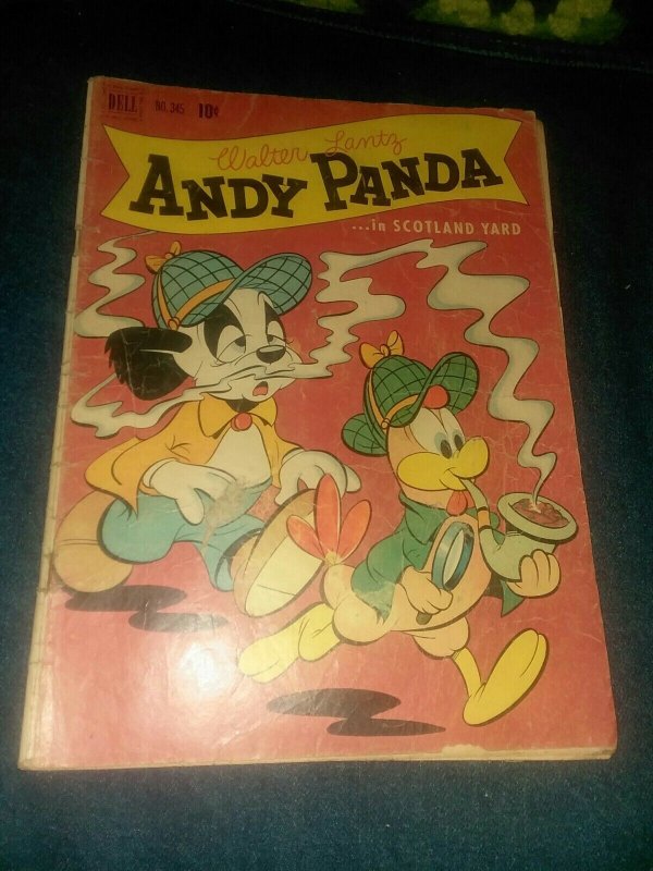 Andy Panda in scotland yard 345 Dell Comics Four Color 1951 walter lantz cartoon