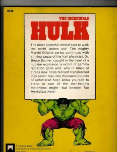 The Incredible Hulk By Stan Lee Marvel Fireside Book 1978 1st Print Avengers JU2