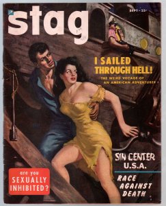 Stag #4 9/1950-Atlas-GGA cover-exploitation-cheesecake-zombies-VF-