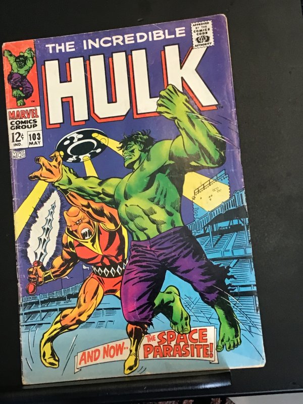 The Incredible Hulk #103 (1968)  Second issue in solo series! FN Wow