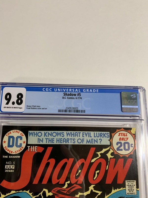 Shadow 5 Cgc 9.8 Ow/White Pages Dc Bronze Age 005