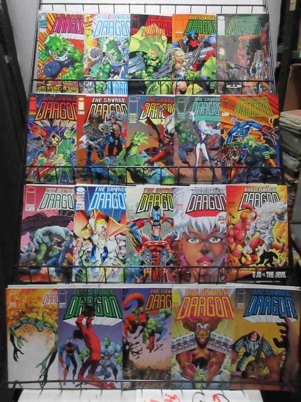 Savage Dragon Mini Library 64 Diff Issues! Erik Larsen's Superhero Cop Parody