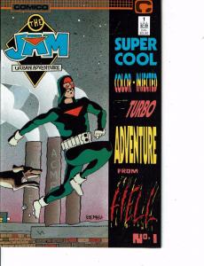Lot Of 2 Comic Books Comico The Jam #1 and Permission to Die James Band 007 ON7 