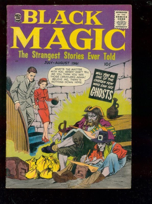 BLACK MAGIC V.8 #3 1961-EC STORY SWIPE-PIRATES-GHOST-fine/very fine FN/VF