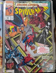 SPIDER-MAN # 35   1993 MARVEL  disney  maximum carnage pt 4 venom demogoblin