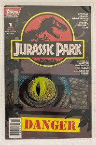 Jurassic Park #1 N Danger variant Topps 6.0 FN (1993) 