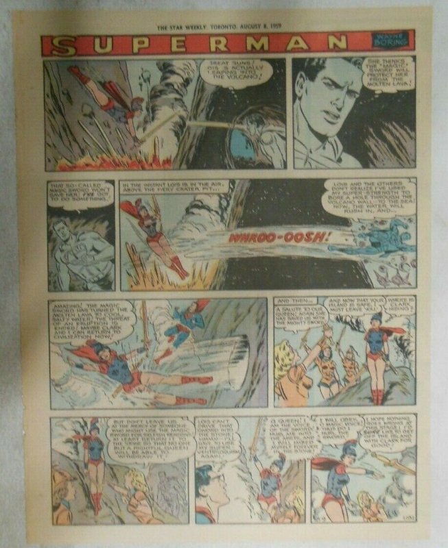 bvSuperman Sunday Page #1032 by Wayne Boring from 8/9/1959 Tabloid Page Size