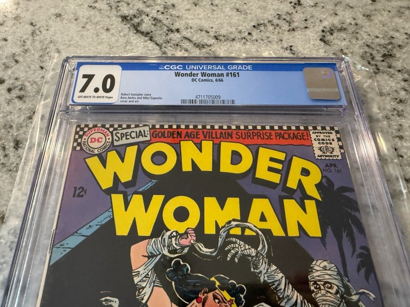 Wonder Woman # 161 CGC Graded 7.0 DC Comic Book 1966 Bondage Cover JH33