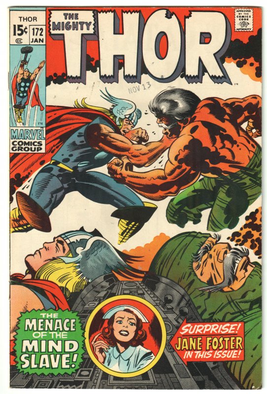 Thor #172 Jane Foster appearance!