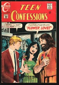 Teen Confessions #52 1968- Charlton-Flower Love-hippie cover & story-Motorc...