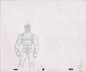 Production Cel from Fantastic Four '94 -COA & Roughs of Iron Man, Herc, She-Hulk