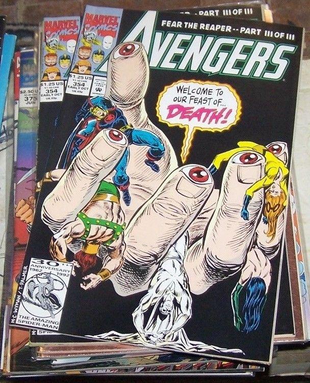 Avengers #354 (Oct 1992, Marvel) grim reaper vision hercules black knight