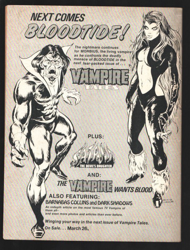 Vampire Tales #4 1974-Boris Vallejo cover-First Lilith appearance-Doug Moench...