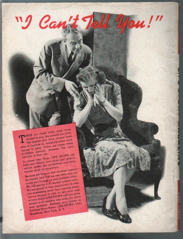 Life Story 7/1940-pin-up photo cover-scandals-exploitation-sensationalism-pul...