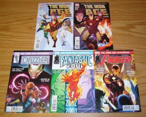 Iron Age #1-3 VF/NM complete series + alpha + omega - iron man - captain britain