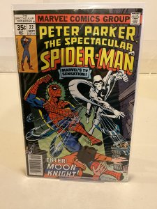 Spectacular Spider-Man #22  1978  F/VF  Moon Knight!