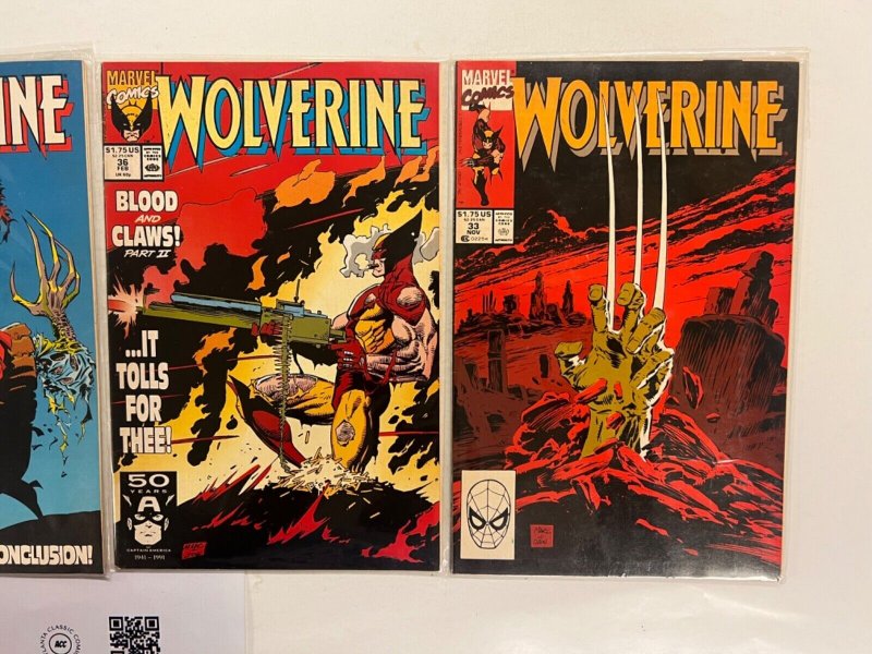 4 Wolverine Marvel Comic Books # 33 36 37 39 Avengers Defenders Iron Man 68 JS40