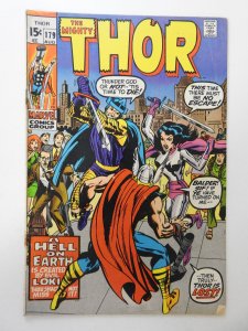 Thor #179 (1970) VG- Cond rust on staples, moisture stain, ink on interior fc