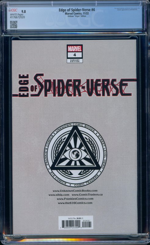 Edge of Spider-Verse #4 Tyler Kirkham virgin ASM 300 Homage CGC 9.8 Key w/ 1sts