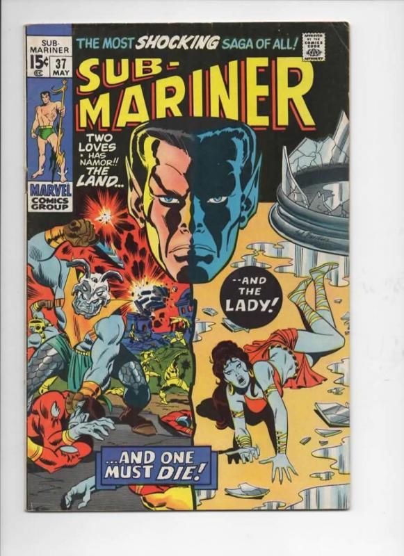 SUB-MARINER #37, FN, Ross Andru, Dusty Death, 1968, more in store